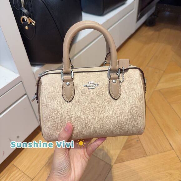 NWT COACH Mini Rowan Crossbody Bag Blocked Signature CW330...